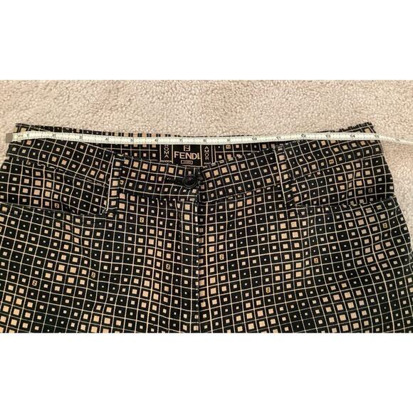 Fendi jeans trausers succa print women size 30 brown - Picture 4 of 8